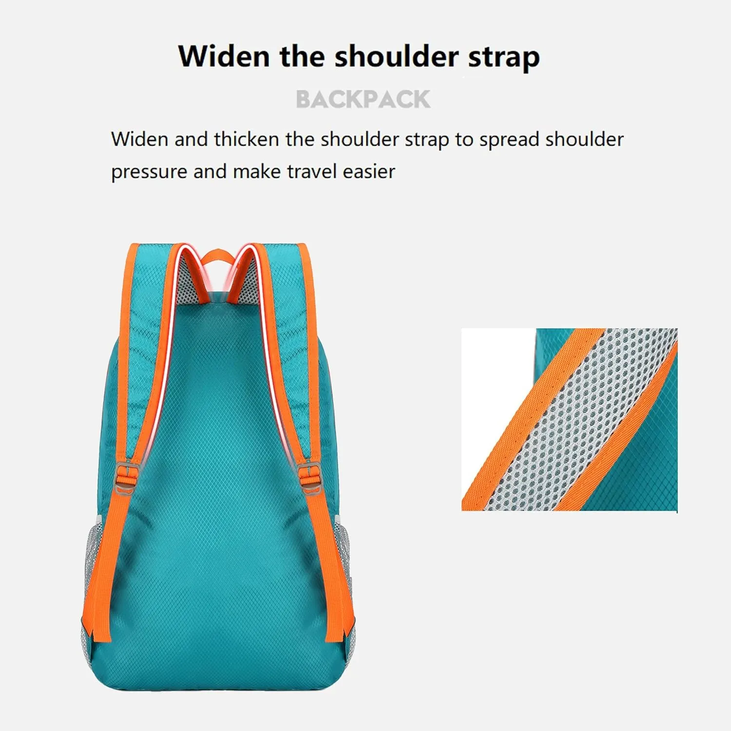 25L Hiking-Backpack Foldable-Sports Daypack -Camping Collapsible Bag Water Resistant Lightweight Travel Men Women (Lake Blue)
