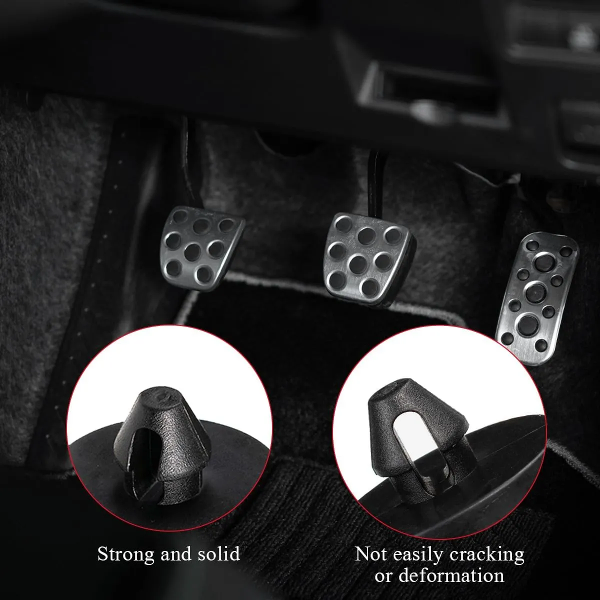 4 PCS Brake Switch Stopper, Automotive Clutch Pedal Stopper, Brake Pedal Pad Brake Switch Stopper Suitable for Most Vehicles Trucks SUVs, Universal Car Accessories