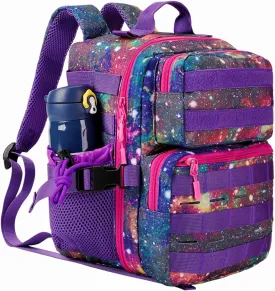 9L Mini Tactical Backpack for Men Women,Small Military Tactical Backpack for Sport,Gym,Hiking,Travel,Camping(Galaxy Purple)