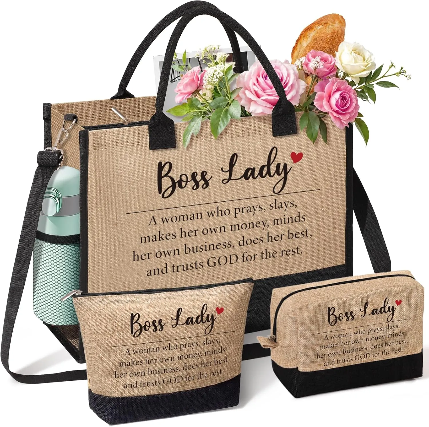 Boss Lady Gifts for Women, Funny Boss Lady Tote Bag Beach Bag, Bosses Day, Birthday, Christmas, Farewell Appreciation Gift for Women Her Female Manager