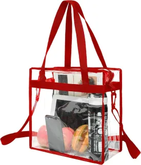 Clear Tote Bag Stadium Events 2025 PVC Transparent Tote Bag Shoulder Crossbody Jelly Bag Travel Gym Swimming