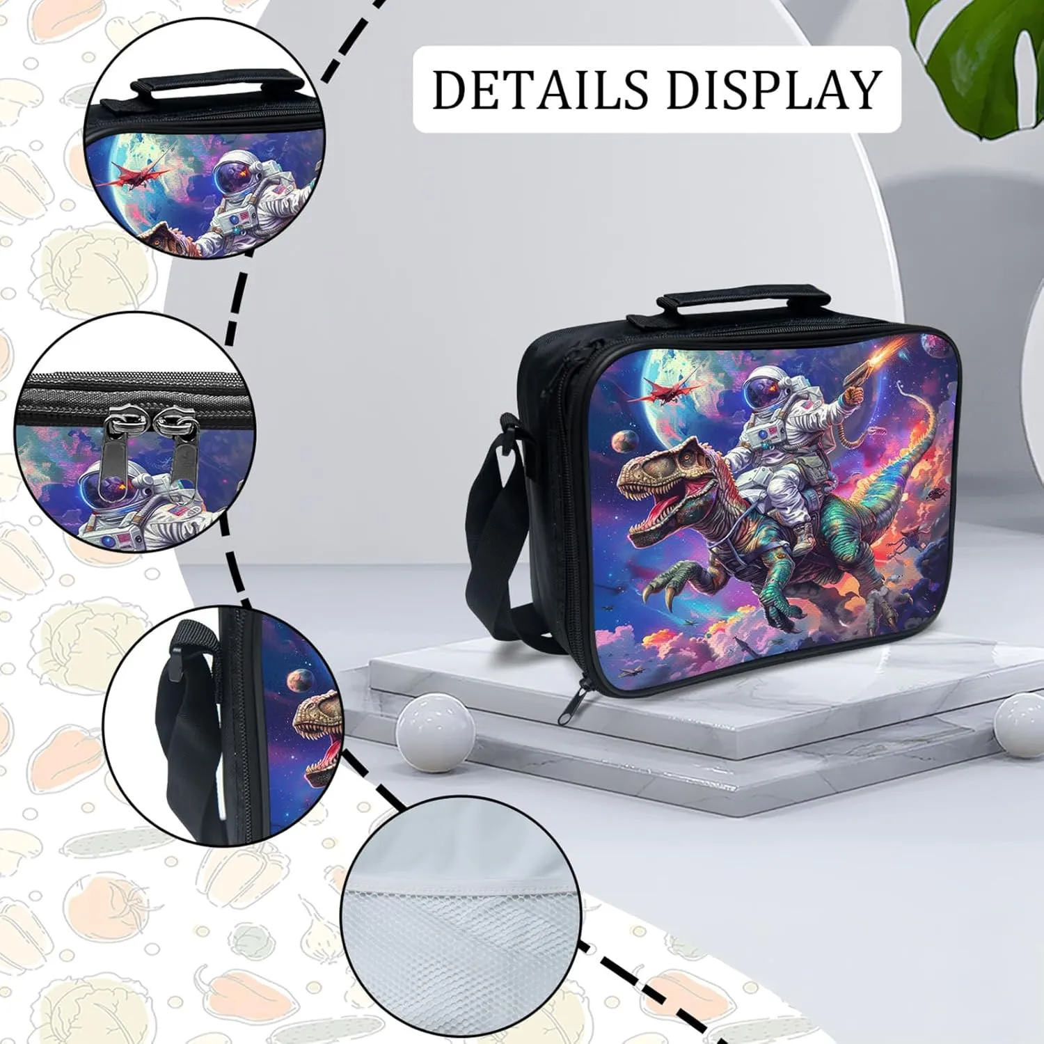 Dinosaur Backpack Set for Boys Girls 3PCS Cool Space Astronaut School Bag with Lunch Box Pencil Case Kids Backpacks Toddler Elementary Bookbag 16 Inch