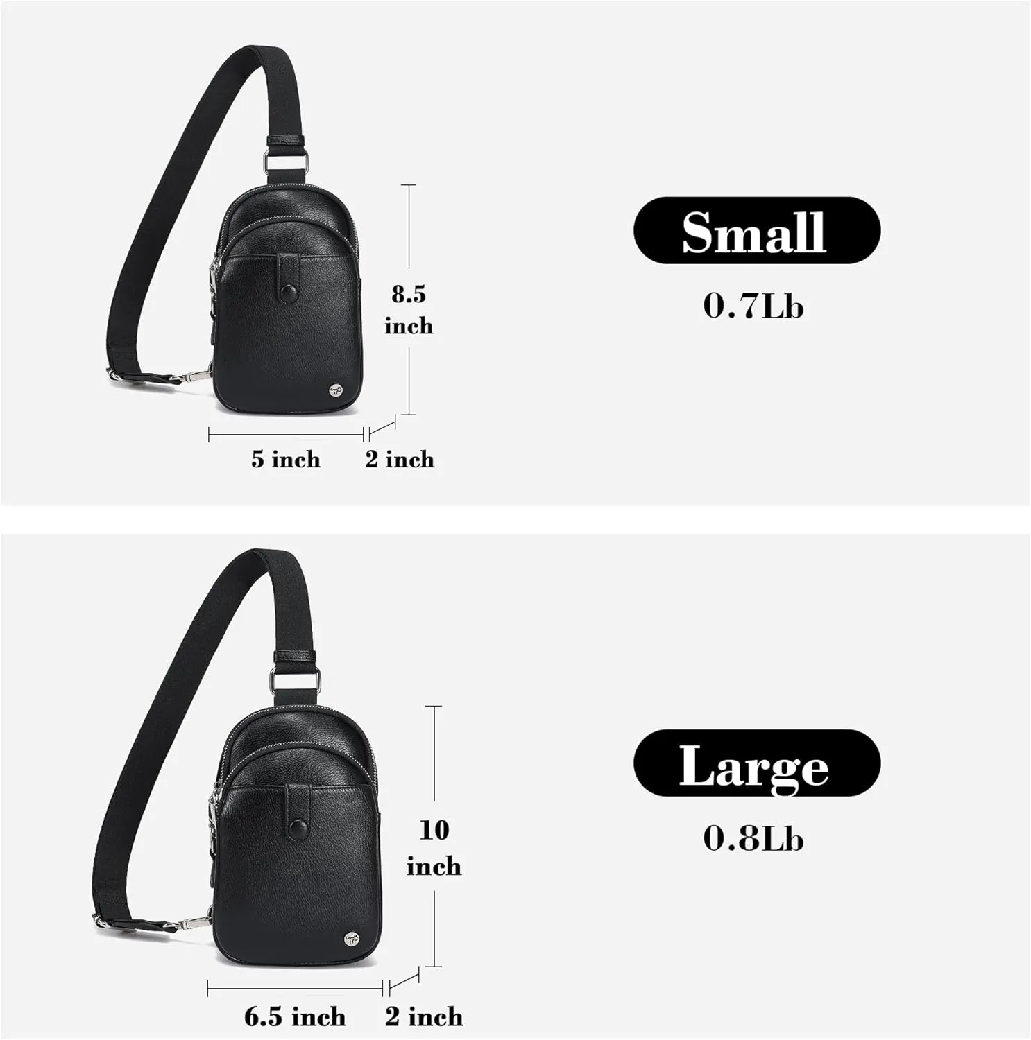 INICAT Small Crossbody Sling Bags for Women Vegan Leather Cell Phone Purse Fanny Packs for Women Men