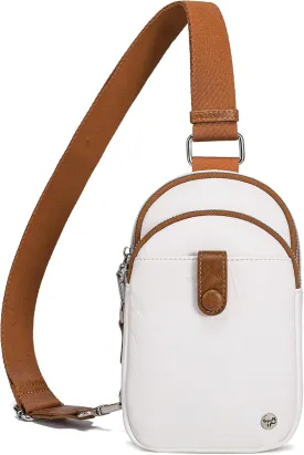 INICAT Small Crossbody Sling Bags for Women Vegan Leather Cell Phone Purse Fanny Packs for Women Men