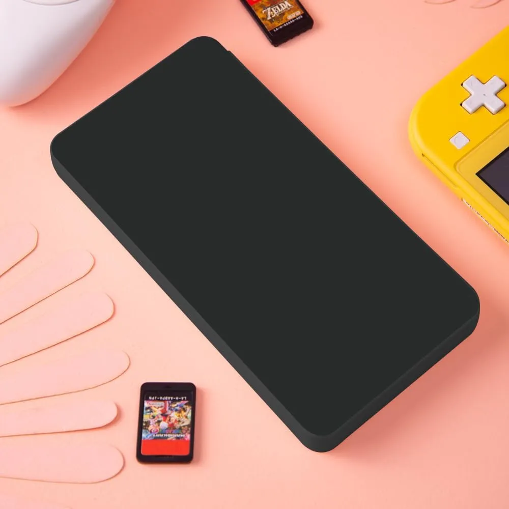 PERFECTSIGHT Switch Game Card Case, Black 24 Switch Game Holder for Nintendo Switch Lite/ OLED Cartridge Case with Game & Micro SD Card Slots