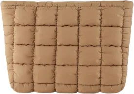 Puffy Quilted Makeup Bag Cosmetic Bags Travel Cute Puffer Solid Toiletry Organizer Pouch Storage Clutch for Women