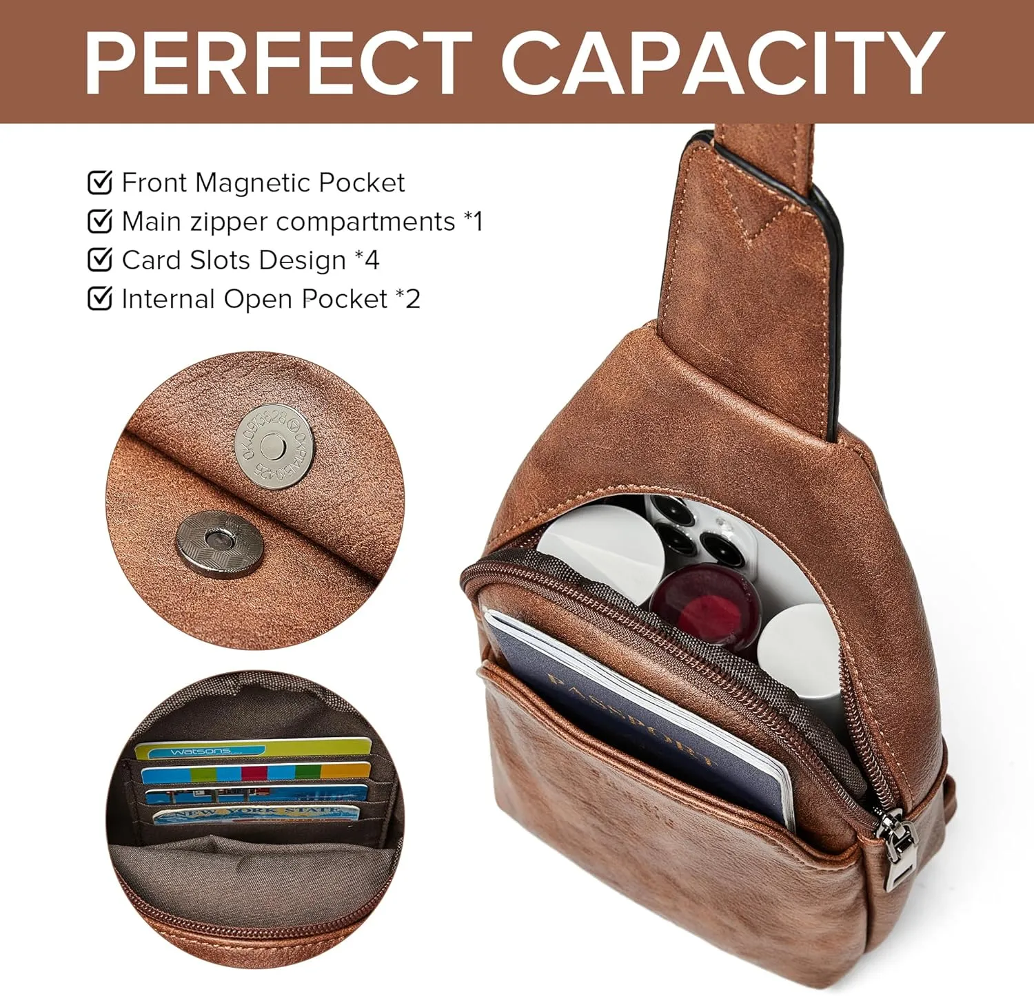 Shrrie Sling Bag for Women - Crossbody Fanny Pack for Women and Men, Trendy Compact Travel Bag