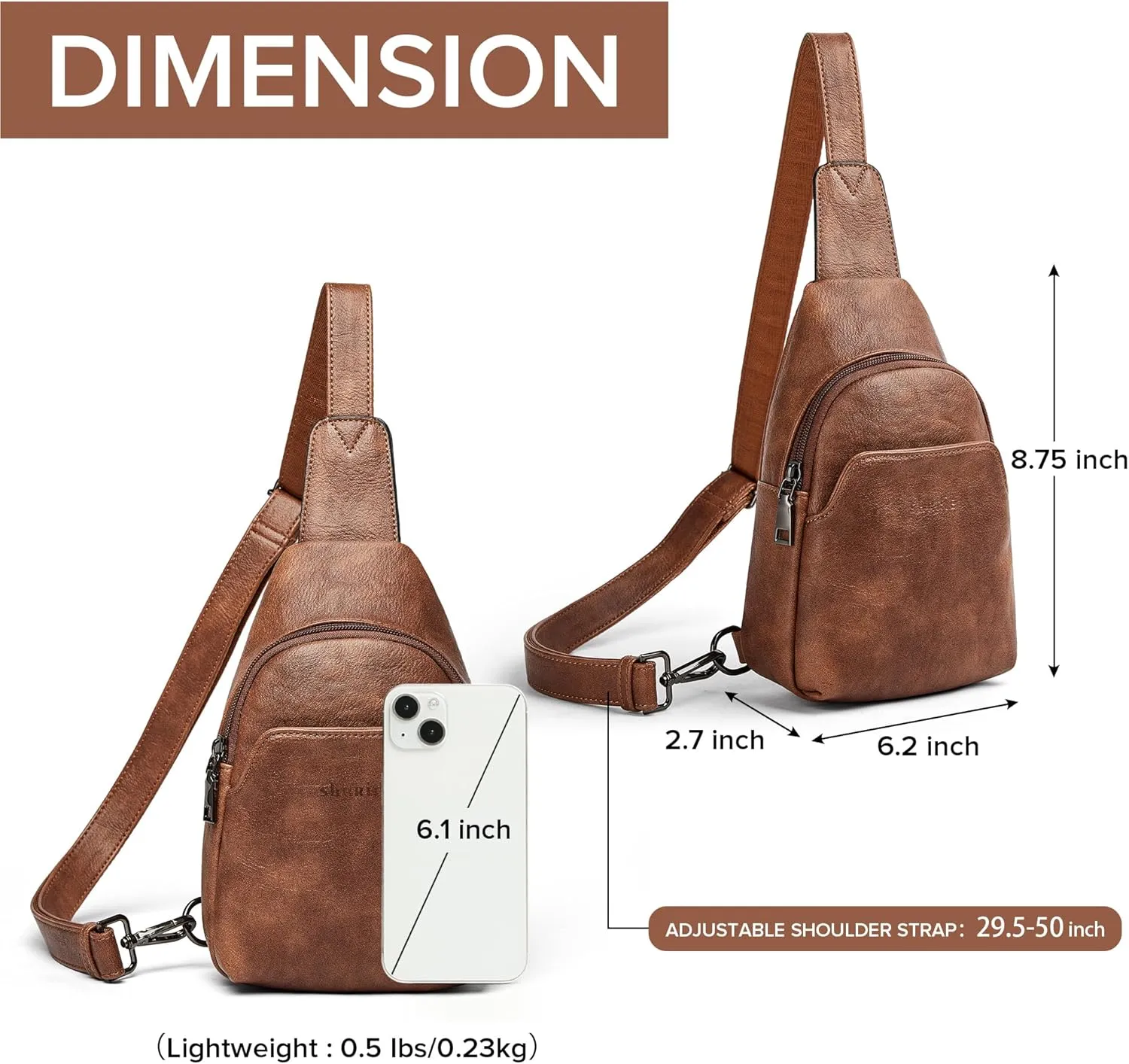 Shrrie Sling Bag for Women - Crossbody Fanny Pack for Women and Men, Trendy Compact Travel Bag