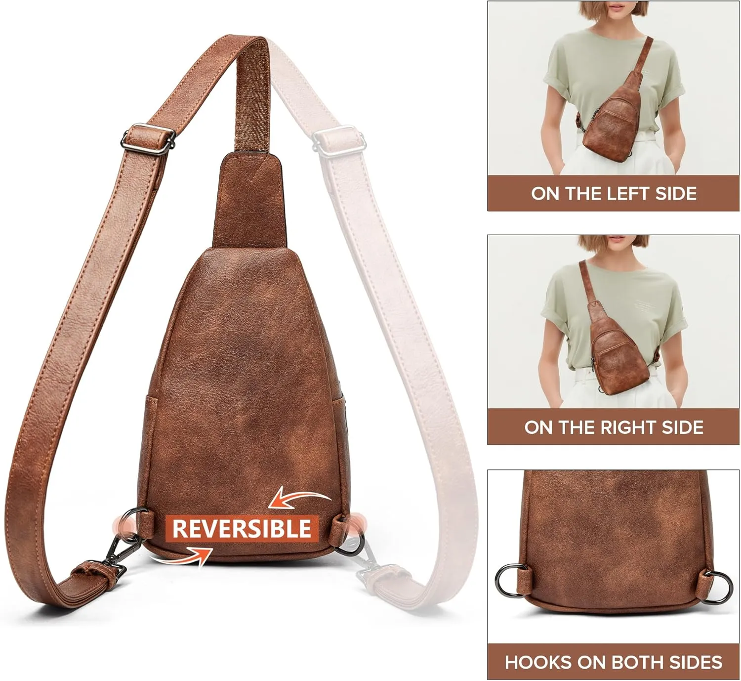 Shrrie Sling Bag for Women - Crossbody Fanny Pack for Women and Men, Trendy Compact Travel Bag