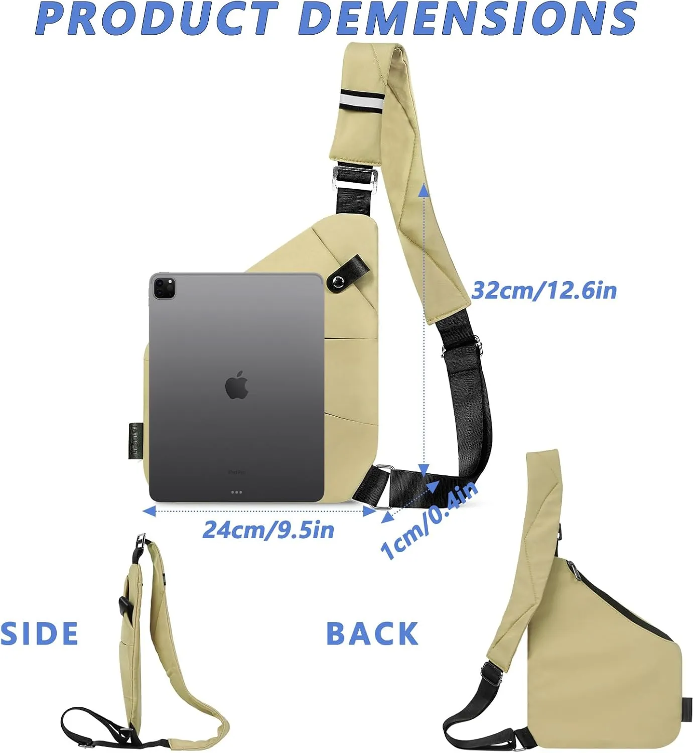 Sling Bag for Women Men, Anti Theft Travel Bag Crossbody Bags for Women Men Flex Bag for Outdoor Sport Casual Hiking Running