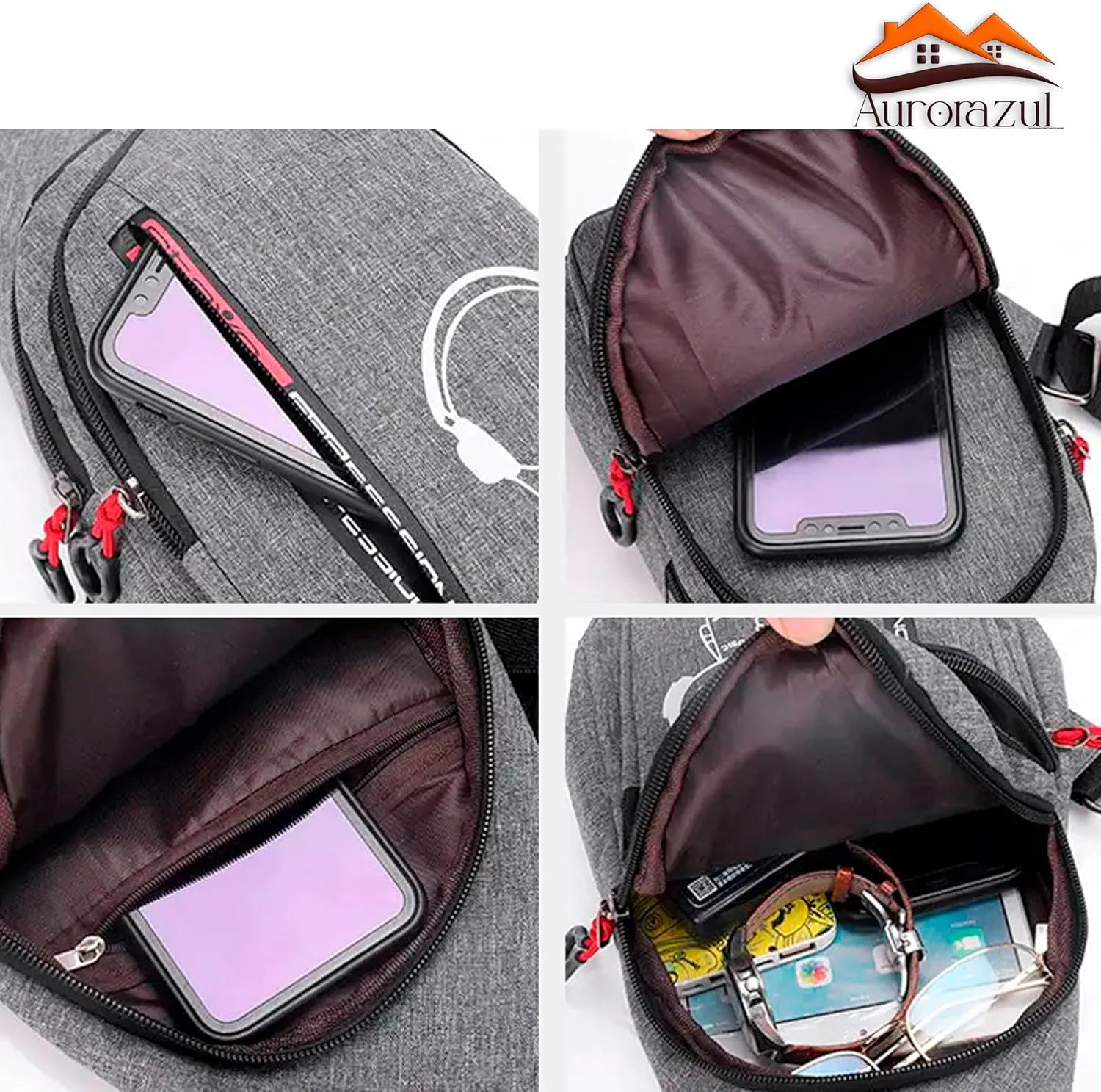 Small Sling Crossbody Bag for Women & Men  Lightweight Travel Shoulder Bag with Adjustable Strap  Compact One Strap Backpack for Hiking, Walking & Everyday Use, Black