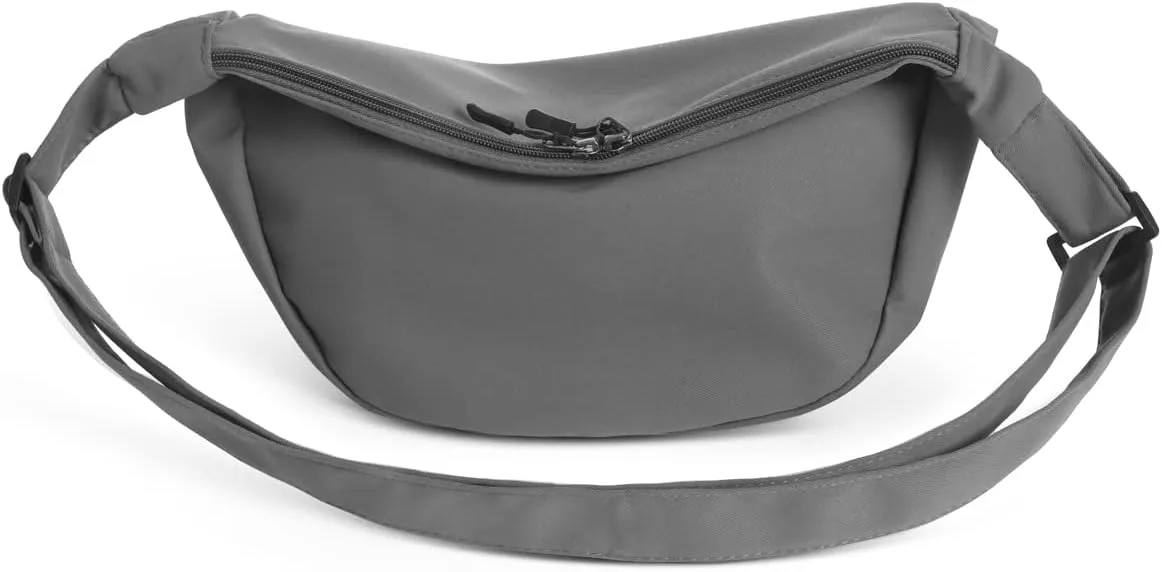 Small Sling Crossbody Bag for Women Men Trendy, Mini Crescent Bag with Adjustable Strap, 2 Zippers Lightweight Nylon Bag