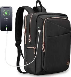 Swissdigital Design Business Laptop Backpack For Women,With USB Charging Port Computer Work Backpack,Fits 15.6 Inch Laptop Travel Casual Backpack,Black | KATY ROSE