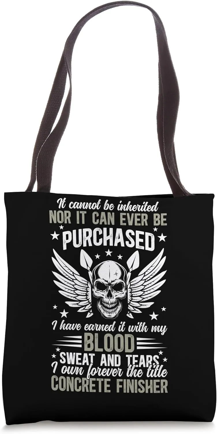 The Title Concrete Finisher Concrete Finishing Tote Bag