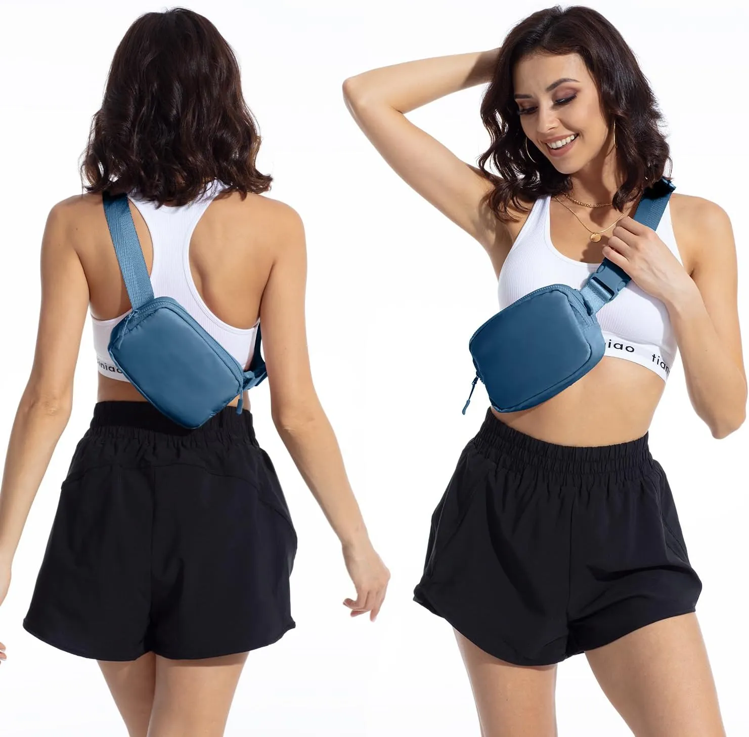 Unisex Mini Belt Bag with Adjustable Strap Small Fanny Pack for Workout Running Traveling Hiking
