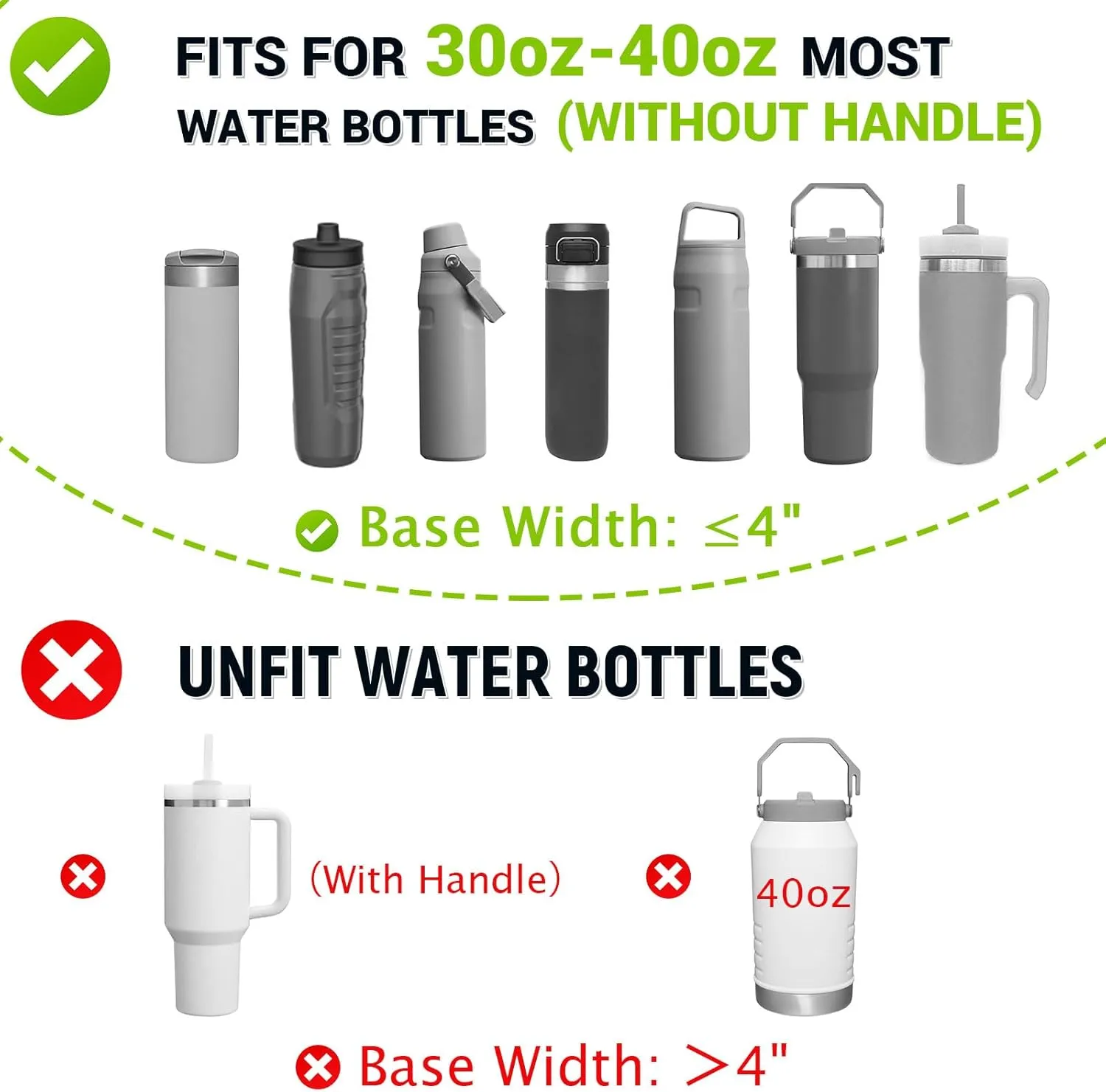 Water Bottle Carrier with Strap Water Bottle Holder with Strap Water Bottle Carrier Bag, Water Bottle Bag with Phone Pocket for Walking, Hiking, Cycling