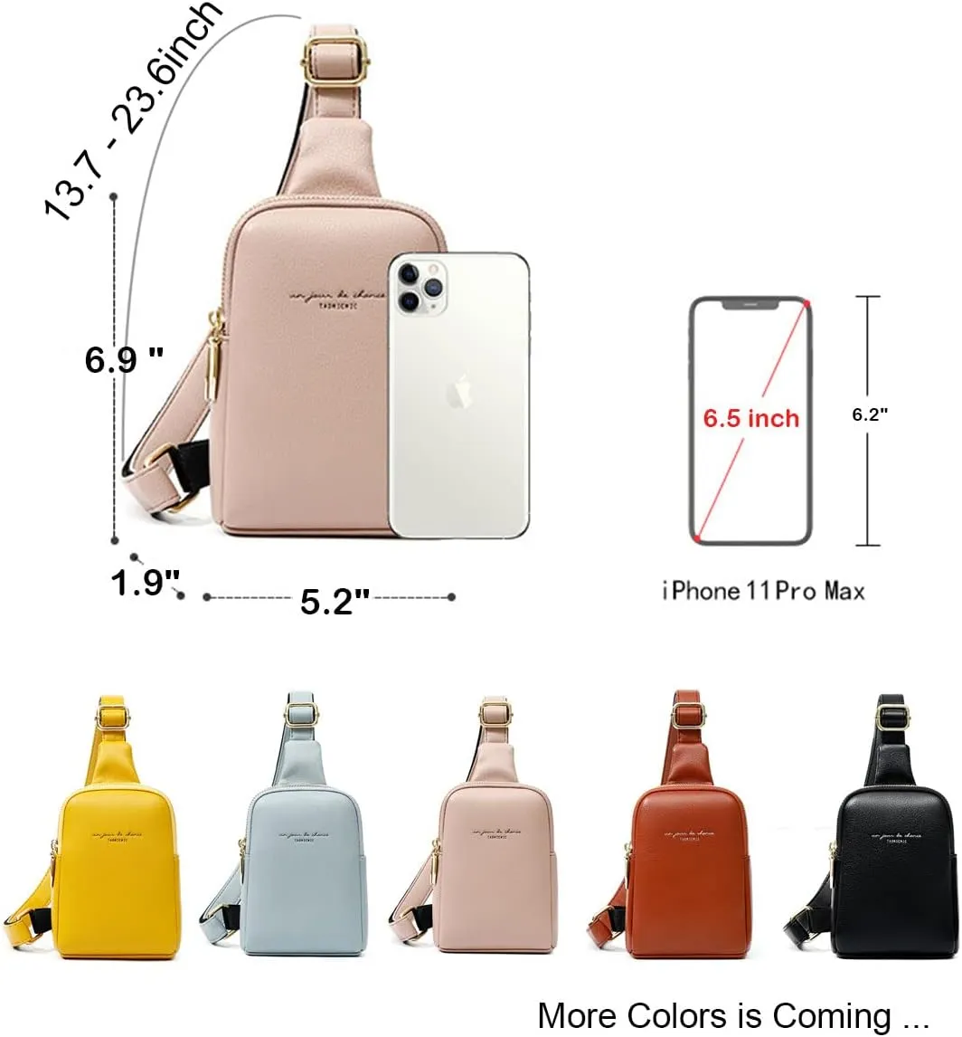 Womens Sling Bag Crossbody Fanny Pack Purse Leather Casual Fashion Travel Daypack Sport Chest Satchel for Women