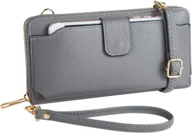 Womens Wristlet Wallet Crossbody Bag Cellphone Purse Handbag RFID Card Slots 2 Strap Wrist